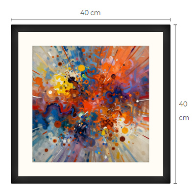 Uusi uniikki abstrakti art print taulu 40 cm x 40 cm
