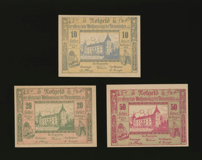 Itävalta 10, 20, 50 Heller, Wolfpassing 1920