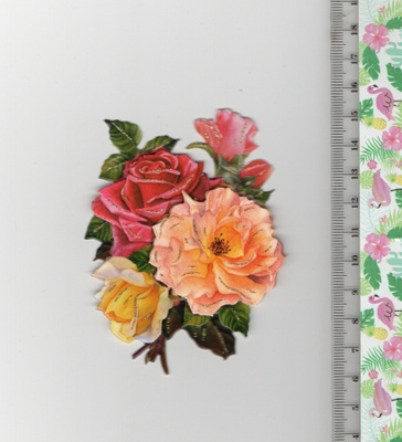 3D KORTTIKUVA °°~KAUNIS RUUSUKIMPPU~°° /Kimalle (Nro 63)
