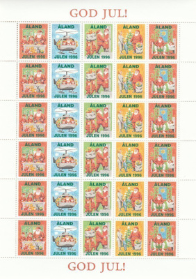 Ahvenanmaa Joulumerkkiarkki  1996,  KAUNIS