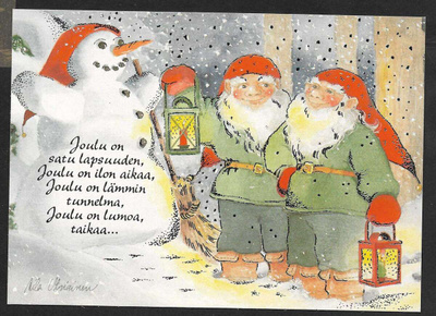 Tontut ja lumiukko - Aila Utriainen