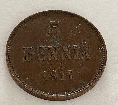 5 penniä 1911