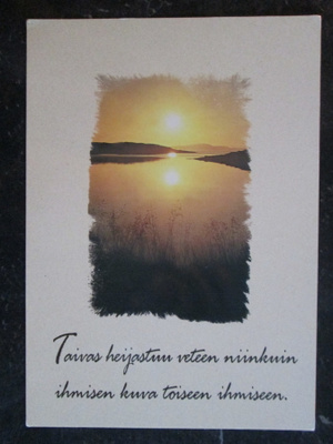 KULKEMATON MIETELAUSE POSTIKORTTI
