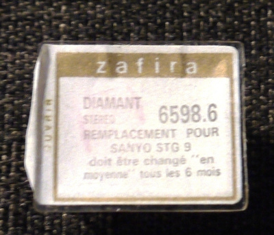 Levysoittimen neula Zafira Diamant 6598.6 (SANYO STG 9)