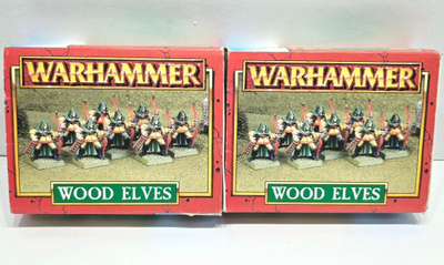 WH40K - 2kpl vanhoja Wood Elves laatikoita (ei figuureita)