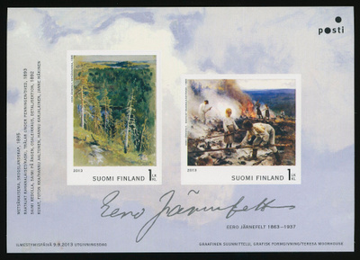 2013, Eero Järnefelt 150 vuotta, pienoisarkki BL80**