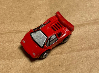 Vintage 1994 Micro Machines Lamborghini Countach Punainen
