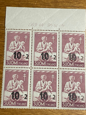 TUB 1947 10MK+2MK NUMERO KUUSILO**