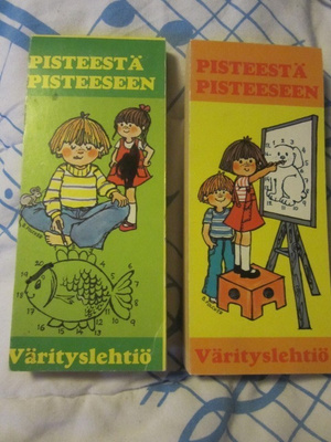 Pisteestä pisteeseen Värityslehtiö 2 kpl 70-luvulta