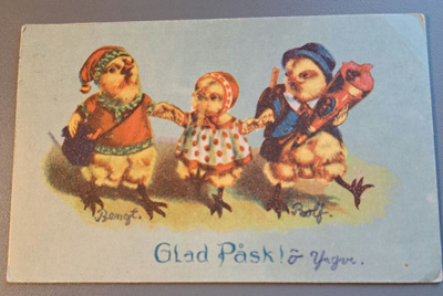 tiput pukeutuneet , kulkenut 1944, Glad Påsk!
