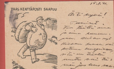 Hugo Trentzsch Taas kenttäposti saapuu