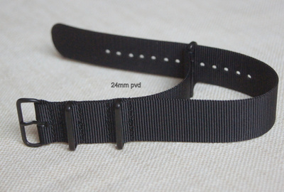 NATO  24 mm musta ranneke pvd soljet