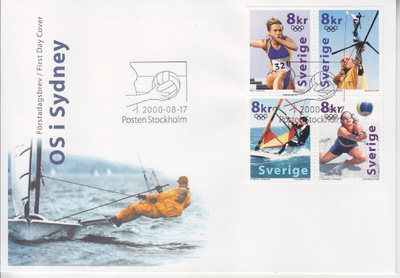 Ruotsi FDC 2000 Sydneyn olympialaiset.