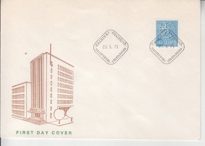 FDC  1973 M63 60p sininen.