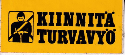 Kiinnitä Turvavyö  , tarra e.237