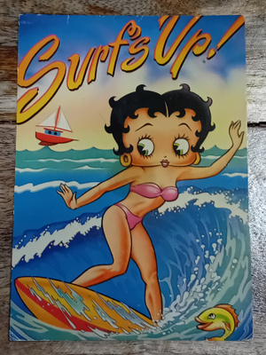 Vanha "Betty Boop" - postikortti