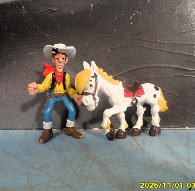 HYVÄT LUCKY LUKE & JOLLY JUMPER FIGUURIT SCHLEICH 1984