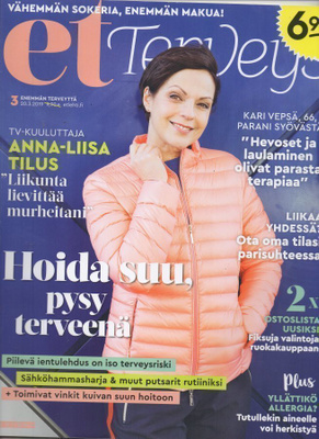 et Terveys n:o 3 2019 Miss Suomi. Kari Vepsä. Leena. Mirja.