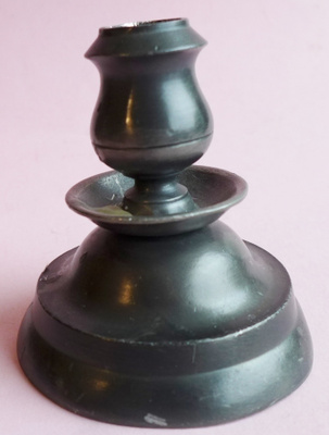 Kynttilänjalka tinaa vanha 1930 luku Saksa korkeus 10 cm