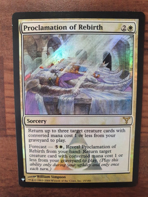 Magic the Gathering Proclamation of Rebirth