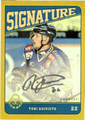 2013-14 Cardset TONI KOIVISTO Lukko signature nimmari