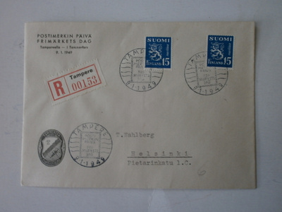 Tampere Rec. Postimerkin päivä 9.1.1949