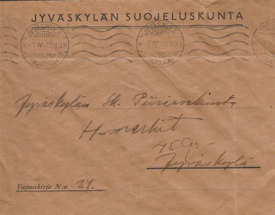 JYVÄSKYLÄN SUOJELUSKUNTA KUORI VAPAAKIRJE