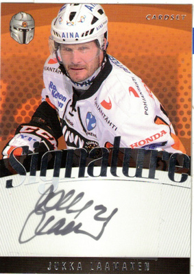 2011-12 Cardset JUKKA LAAMANEN HPK Signature nimmarI