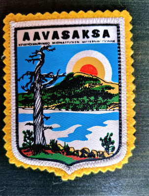 AavaSaksa vintage kangasmerkki