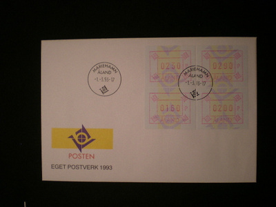 ATM Å5 FDC 01.03.1993 Ahvenanmaa - LaPe 15,00 €