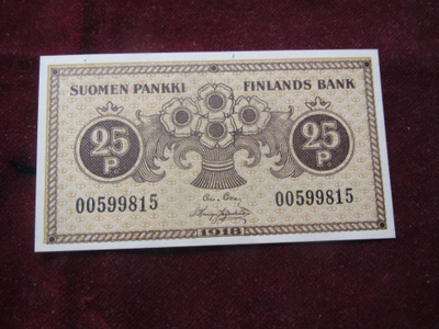 25 penniä 1918