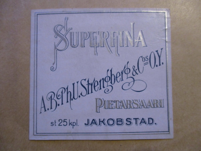 PH.U.STRENGBERG SUPERFINA JAKOBSTAD 25 KPL 1892-39 (K15-S67)