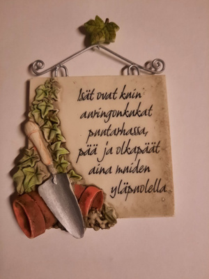 Jääkaappimagneetti tekstillä