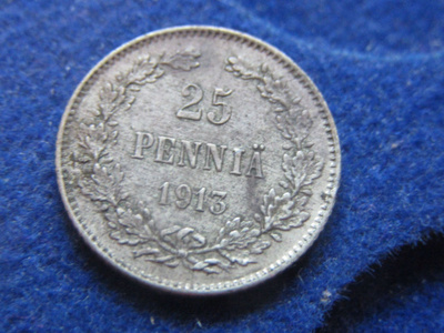 25 penniä 1913