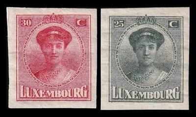 Luxemburg 140-1 * Postimerkkinäyttely Charlotte 25 C (1922)
