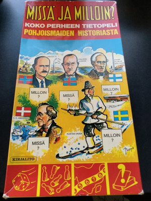 Kirjalito Missä ja Milloin lautapeli