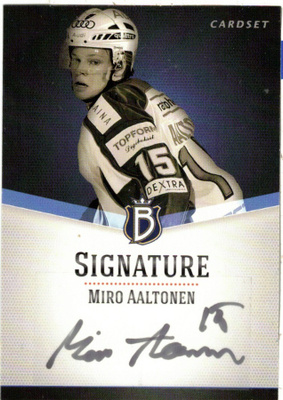 2012-13 Cardset MIRO AALTONEN Blues Signature nimmarI