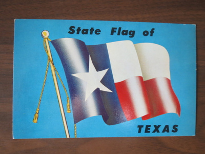 The Texas State Flag 1970-luku lippukortti