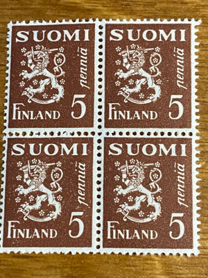 LEIJONA MALLI 1930 5 PENNIÄ NELIÖ