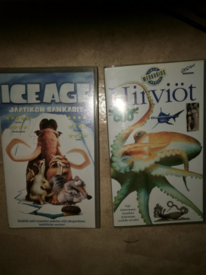 VHS videokasetti Hirviöt ja Ice Age, 2 kpl