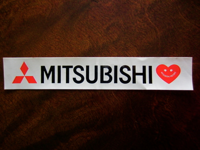 Mitsubishi  tarra,  3 x 17,5 cm.