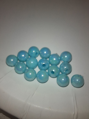 15 kpl vaaleansininen helmi 8mm