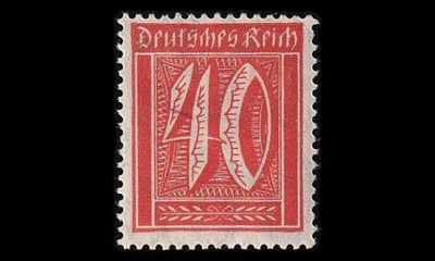Reich 163 ** Käyttösarja 40 Pf Wz1 (1921)