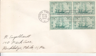 USA FDC 1947  nelilöllä