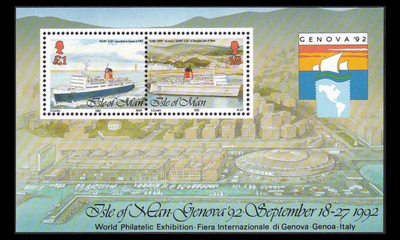 Mansaari 521-2BL18 ** Postimerkkinäyttely GENOVA (1992)