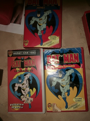 VHS videokasetti Batman-sarjaa 3 kpl erilaisia