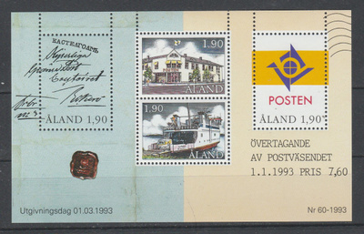 Ahvenanmaa v 1993, POSTI blokki, postituore