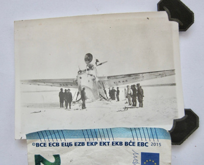VANHA Sota Valokuva CCCP Lentokone Sotasaalis ERIKOINEN