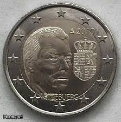 Luxemburg 2 euro 2010 juhlaraha Wappen UNC