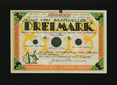 Saksa Notgeld 3 Mark, Neuhaus 1921